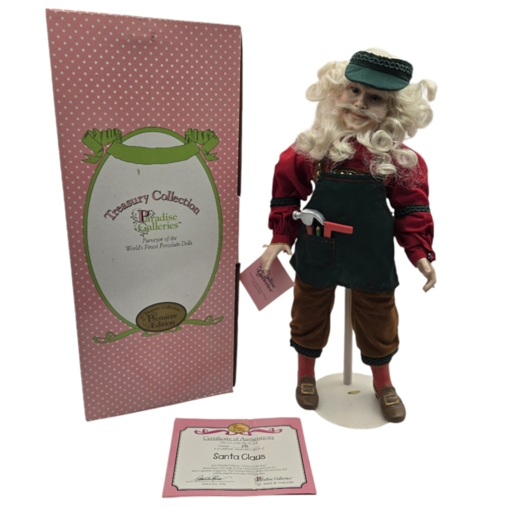 Vintage 1997 Paradise Galleries Patricia Rose Porcelain Santa Claus 16" Doll